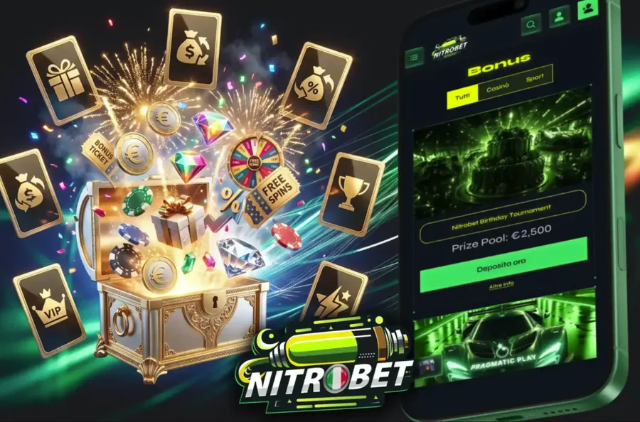 Sezione bonus di Nitrobet vista da smartphone