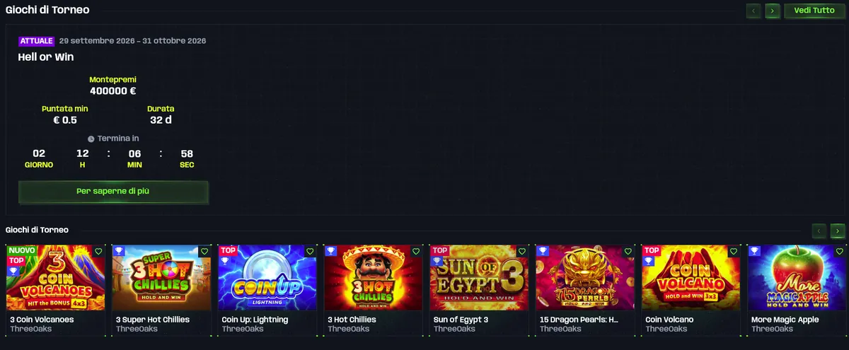Torneo slot Hell or Win su Nitrobet